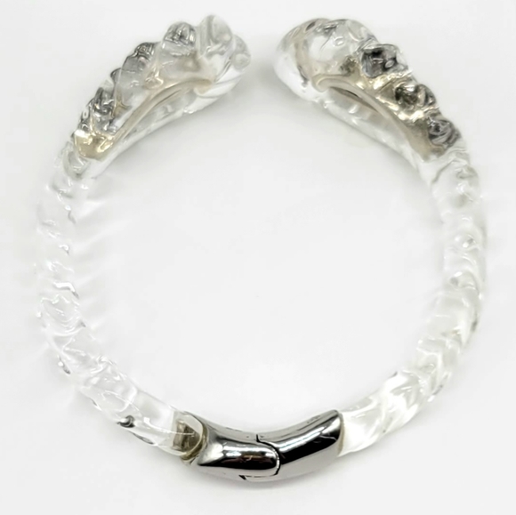 Alexis Bittar Diamond Swarovski Crystal Winter Paisley Lucite Rope Bracelet - Picture 13 of 17